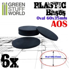 Plastic Bases - Oval Pill 60x35mm AOS