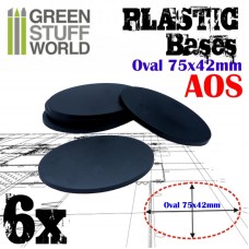 Plastic Bases - Oval Pill 75x42mm AOS