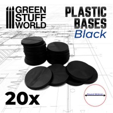 Plastic Bases - Round 28.5mm BLACK