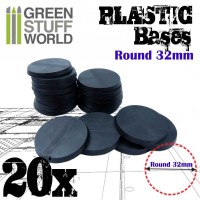 Plastic Bases - Round 32mm BLACK