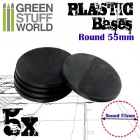 Plastic Bases - Round 55 mm BLACK