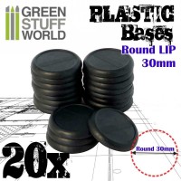 Plastic Bases - Round Lip 30mm