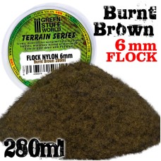 Static Grass Flock 6 mm - BURNT Brown - 280 ml