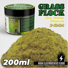 Static Grass Flock 2-3mm - DRY YELLOW PASTURE - 200 ml