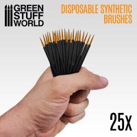 25x Pennelli Sintetici Usa e Getta