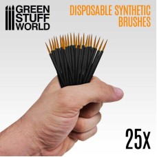 25x Pennelli Sintetici Usa e Getta