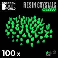 Cristalli in Resina VERDE GLOW- Piccoli