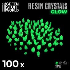 Cristalli in Resina VERDE GLOW- Piccoli