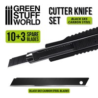 Black Hobby Knife + 10x Black spare blades