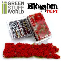 Blossom TUFTS - 6mm self-adhesive - RED Flowers