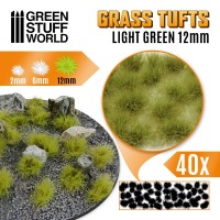 Grass TUFTS - 12mm self-adhesive - LIGHT GREEN