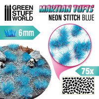 Martian Fluor Tufts - NEON STITCH BLUE